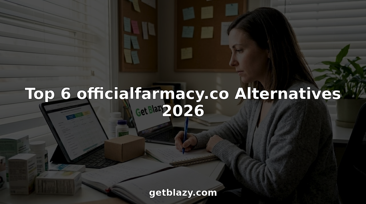 Woman comparing CBD sites at home office desk