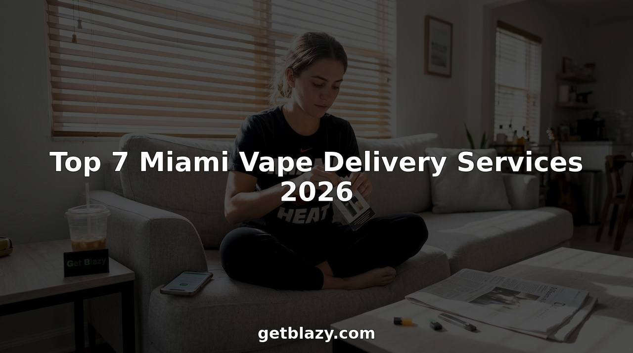 Woman unboxing vape delivery in Miami home
